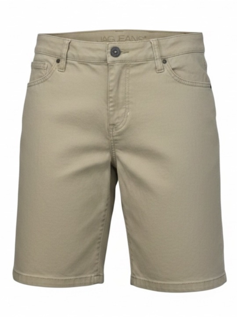 Jag Ecru Beige Khaki High Waist 9 inseam Jean Shorts Womens size 10